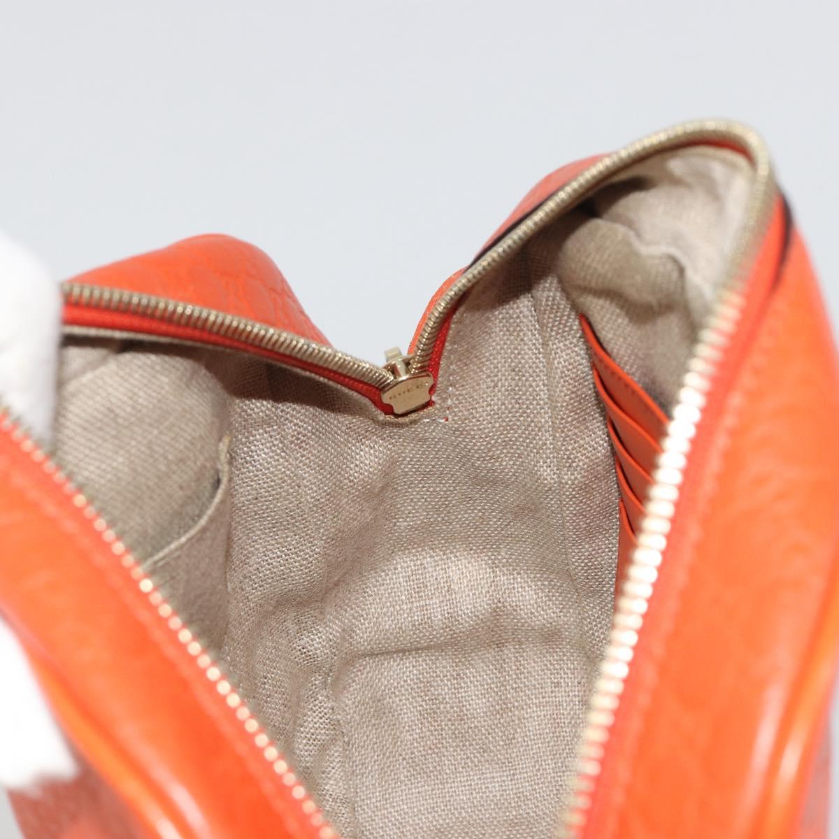 GUCCI Micro GuccissimaGG Shoulder Bag Orange Gold 449413 Auth ka5154