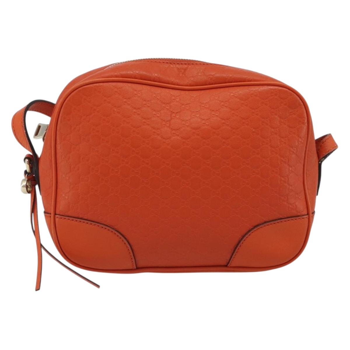GUCCI Micro GuccissimaGG Shoulder Bag Orange Gold 449413 Auth ka5154