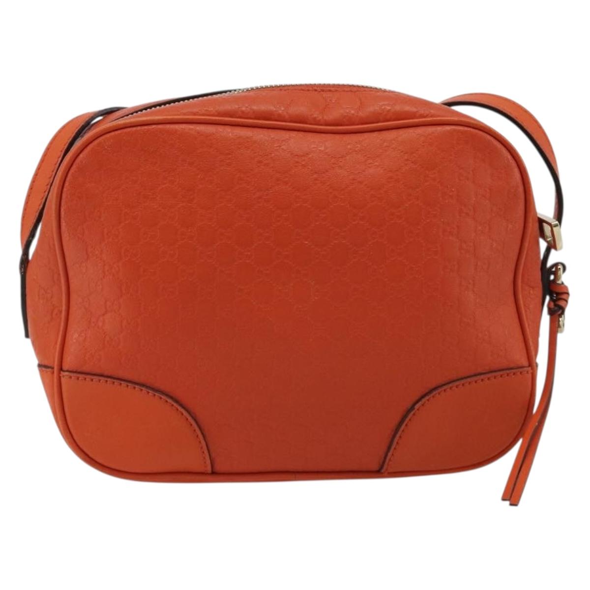 GUCCI Micro GuccissimaGG Shoulder Bag Orange Gold 449413 Auth ka5154