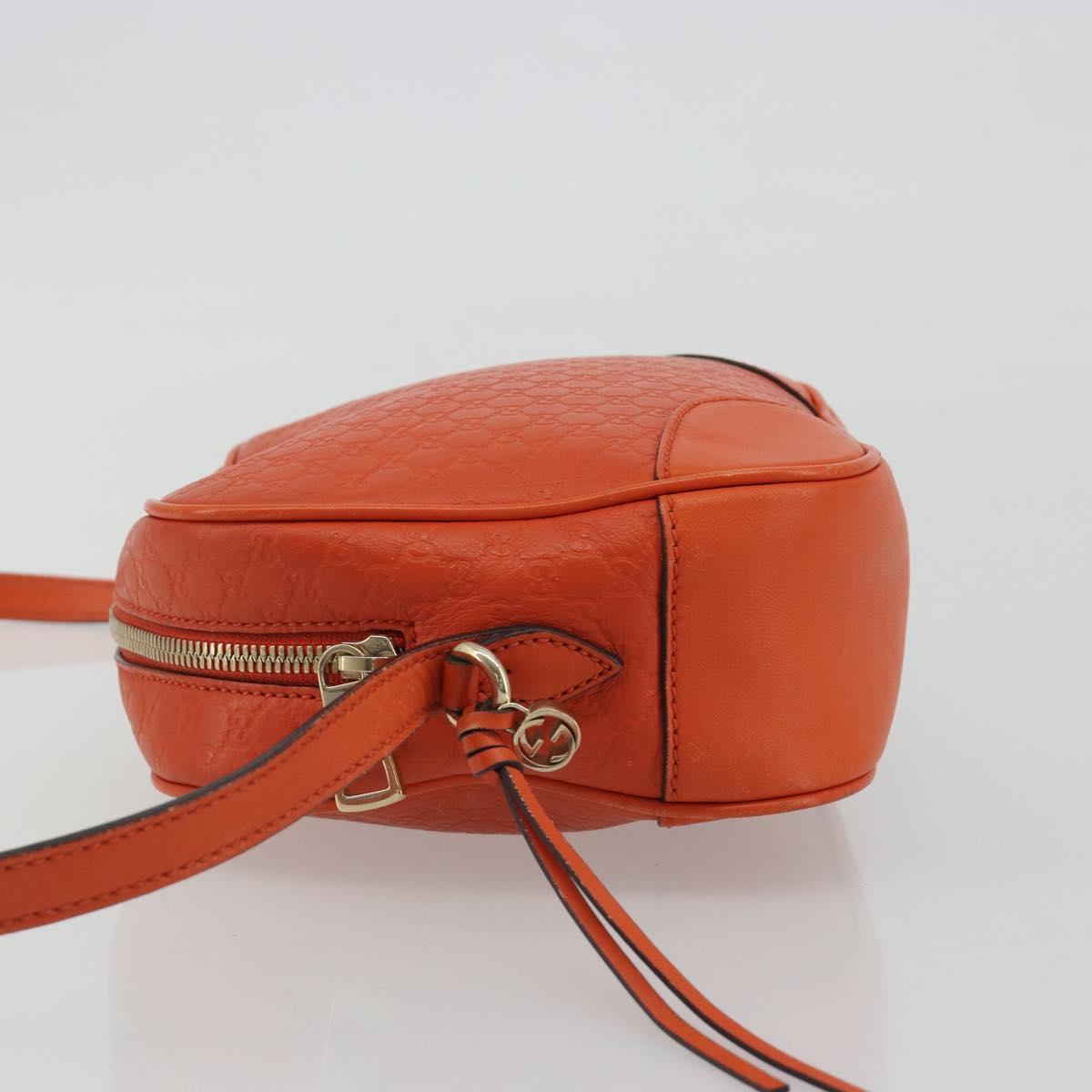 GUCCI Micro GuccissimaGG Shoulder Bag Orange Gold 449413 Auth ka5154