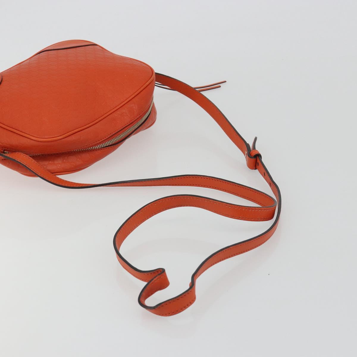 GUCCI Micro GuccissimaGG Shoulder Bag Orange Gold 449413 Auth ka5154