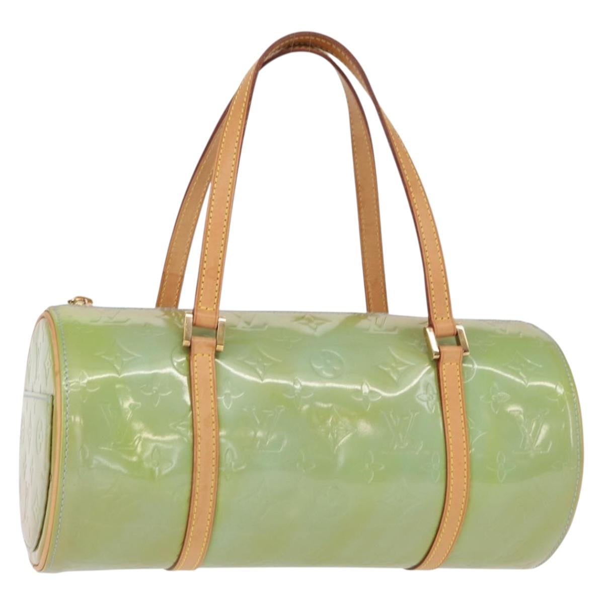 LOUIS VUITTON Monogram Vernis Bedford Hand Bag Baby Blue M91007 LV Auth ka516