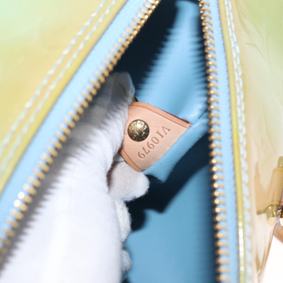 LOUIS VUITTON Monogram Vernis Bedford Hand Bag Baby Blue M91007 LV Auth ka516