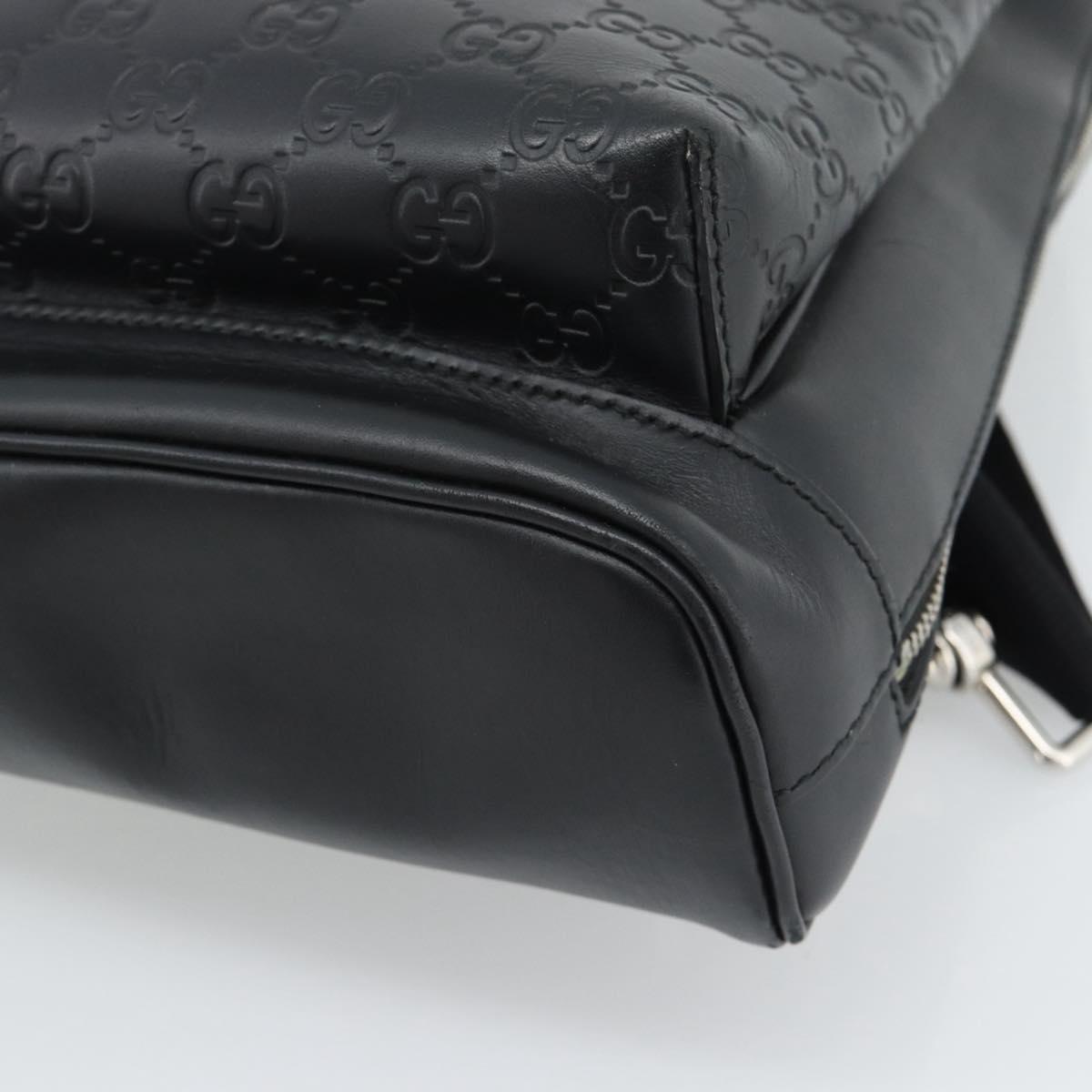 GUCCI GuccissimaGG Japan Limited Body Bag Leather Black 450970 Auth ka5160A