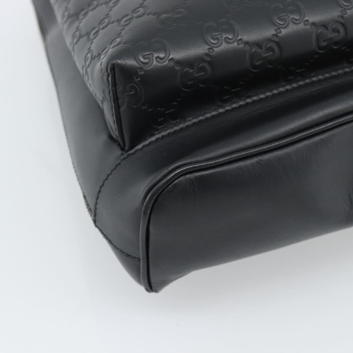 GUCCI GuccissimaGG Japan Limited Body Bag Leather Black 450970 Auth ka5160A