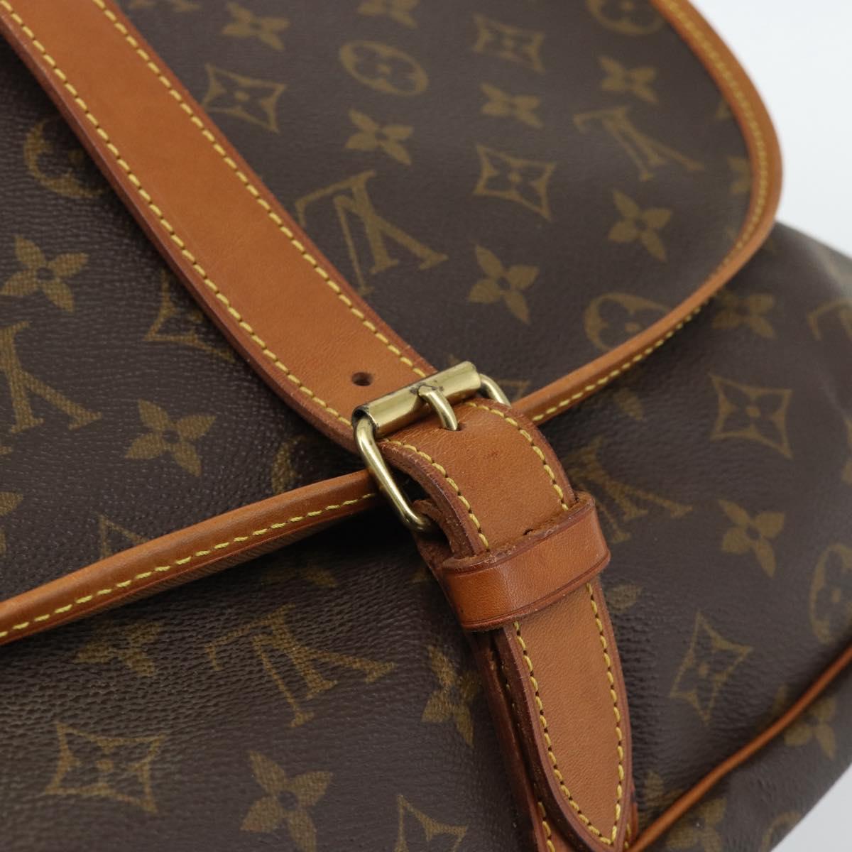 LOUIS VUITTON Monogram Saumur 35 Shoulder Bag M42254 LV Auth ka5161