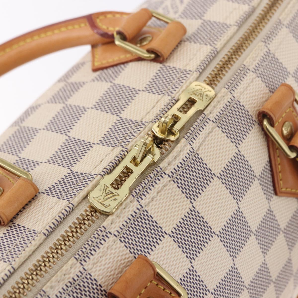 LOUIS VUITTON Damier Azur Speedy Bandouliere 25 Hand Bag N41374 LV Auth ka5166A