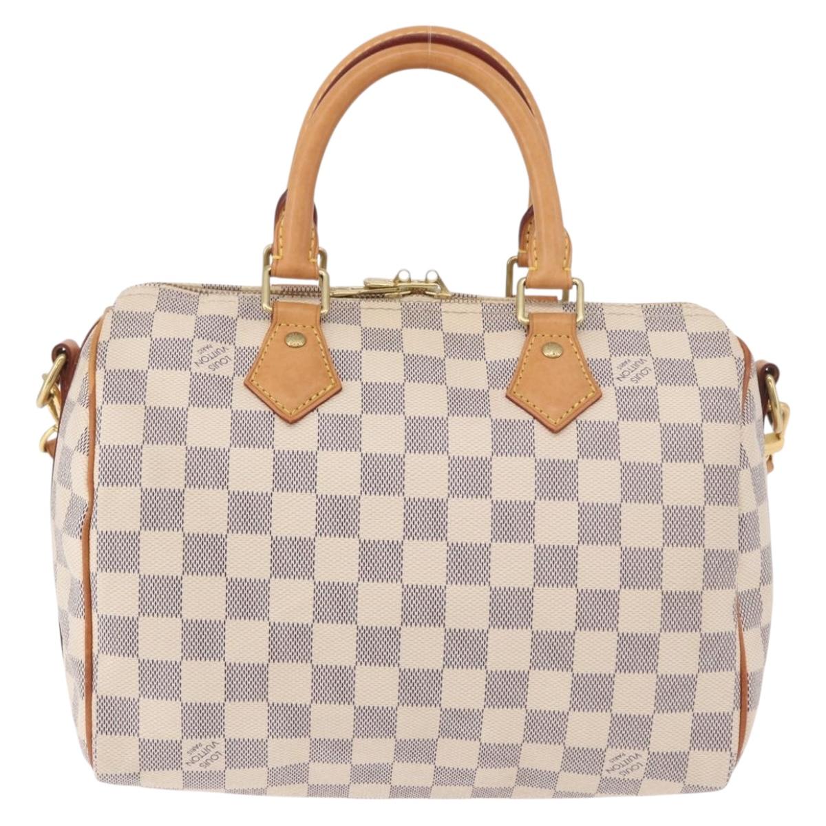 LOUIS VUITTON Damier Azur Speedy Bandouliere 25 Hand Bag N41374 LV Auth ka5166A