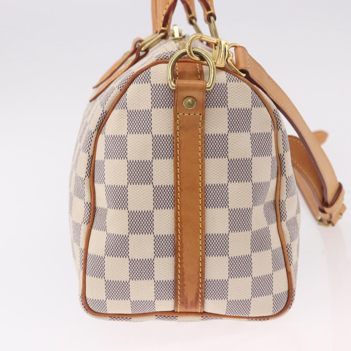 LOUIS VUITTON Damier Azur Speedy Bandouliere 25 Hand Bag N41374 LV Auth ka5166A