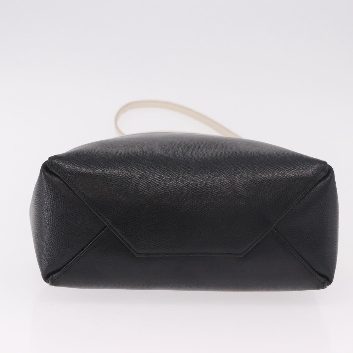 CELINE Vertical Cabas Small Hand Bag Leather 2way White Auth ka5169