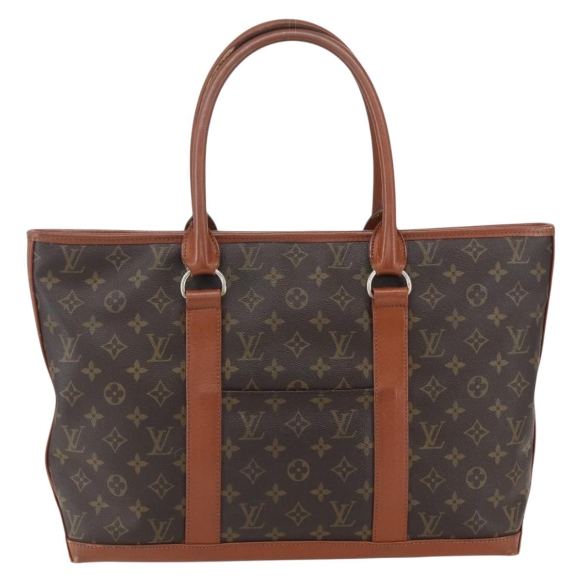 LOUIS VUITTON Monogram Sac Weekend PM Hand Bag M42425 LV Auth ka517