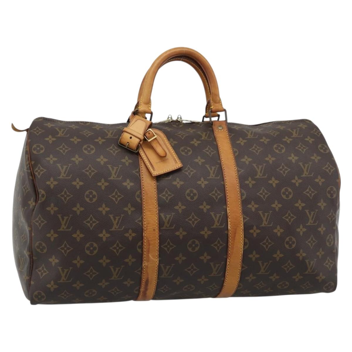 LOUIS VUITTON Monogram Keepall 50 Boston Bag M41426 LV Auth ka5170