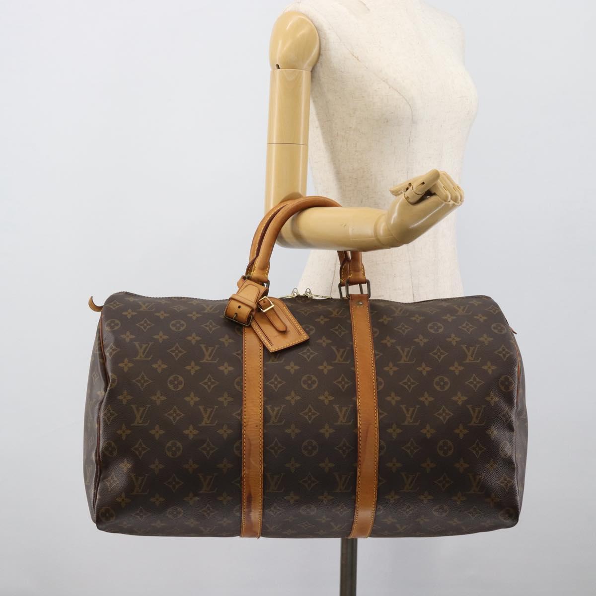 LOUIS VUITTON Monogram Keepall 50 Boston Bag M41426 LV Auth ka5170