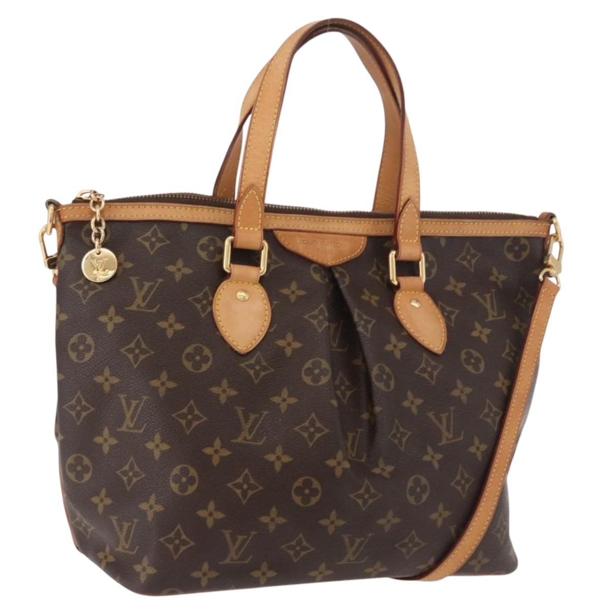 LOUIS VUITTON Monogram Palermo PM Tote Bag M40145 LV Auth ka5171A