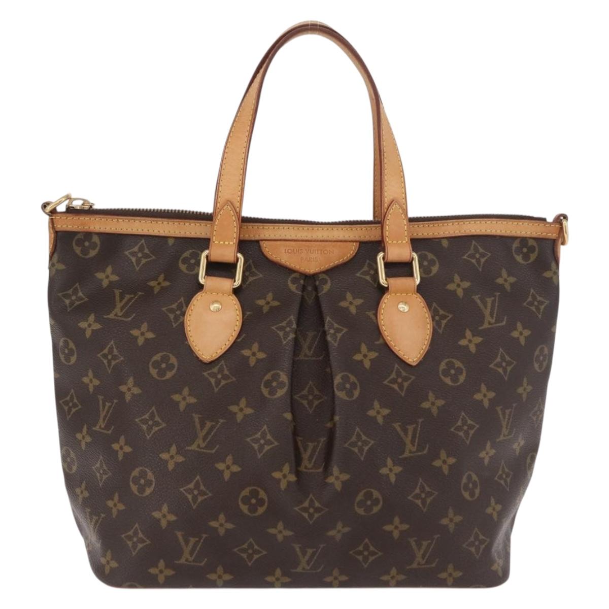 LOUIS VUITTON Monogram Palermo PM Tote Bag M40145 LV Auth ka5171A