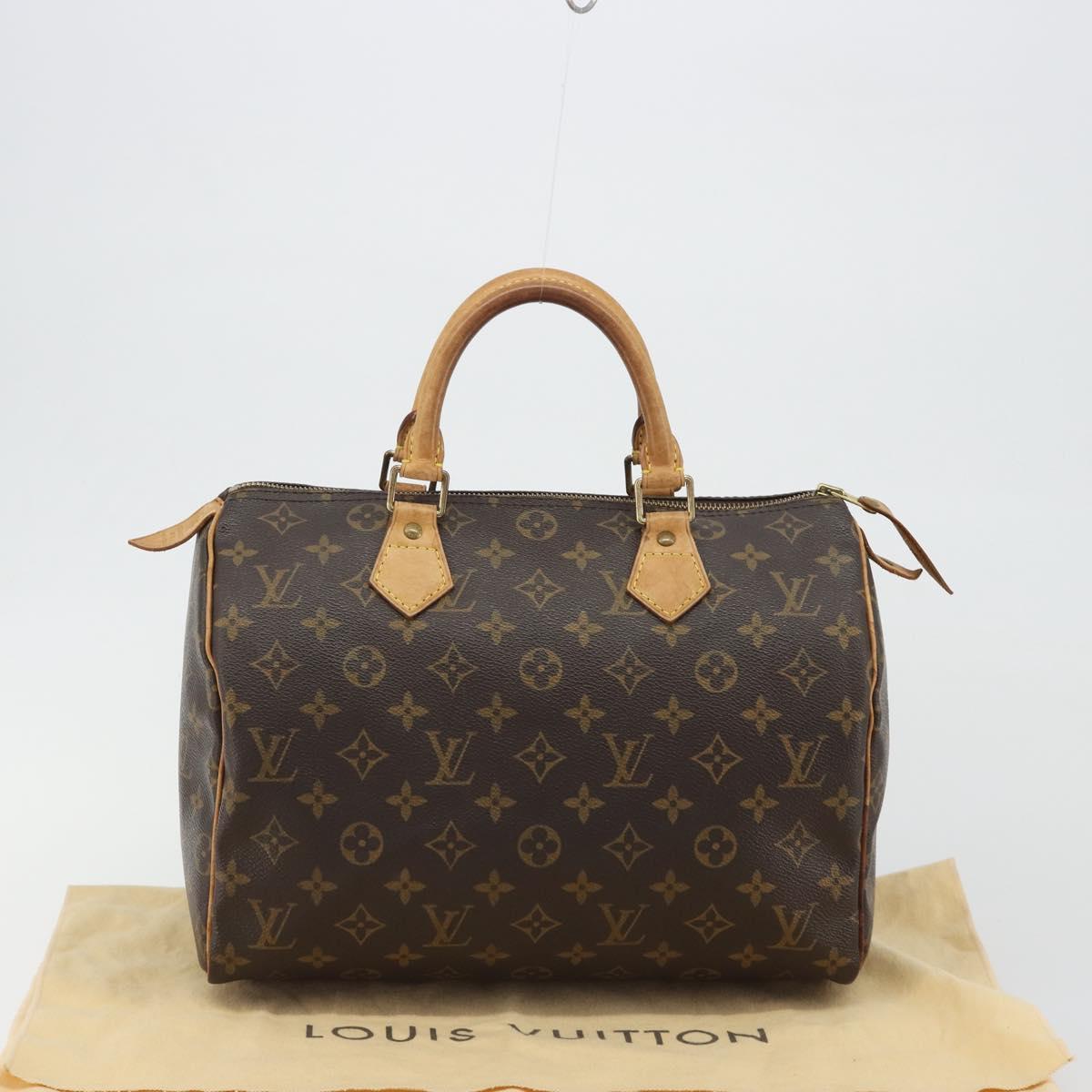 LOUIS VUITTON Monogram Speedy 30 Hand Bag M41526 LV Auth ka5172A