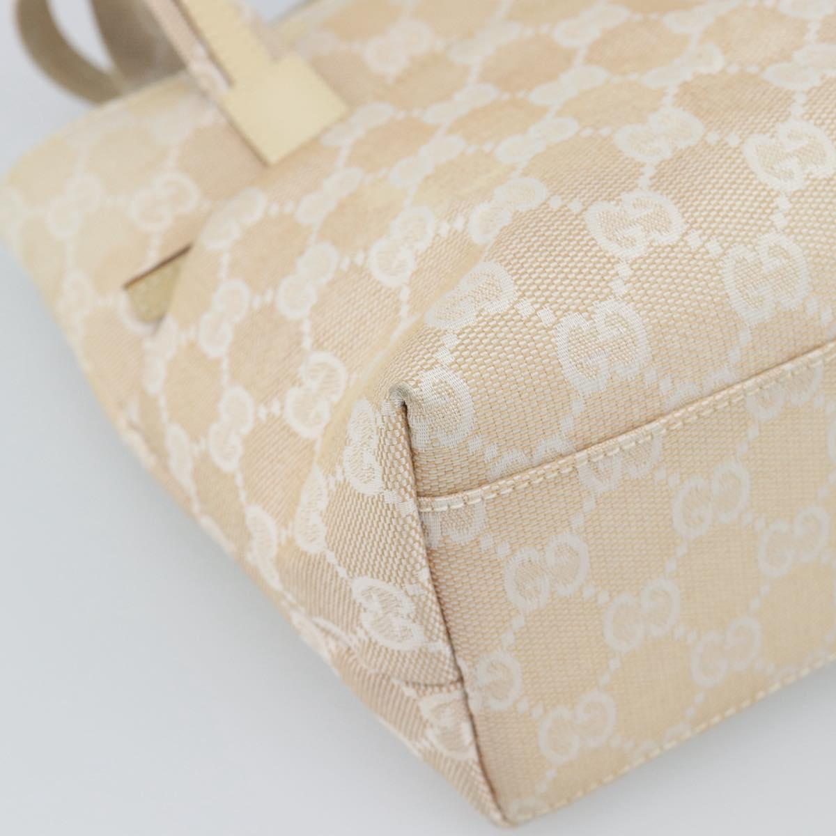GUCCI GG Canvas Hand Bag Beige 002 1079 Auth ka5175A