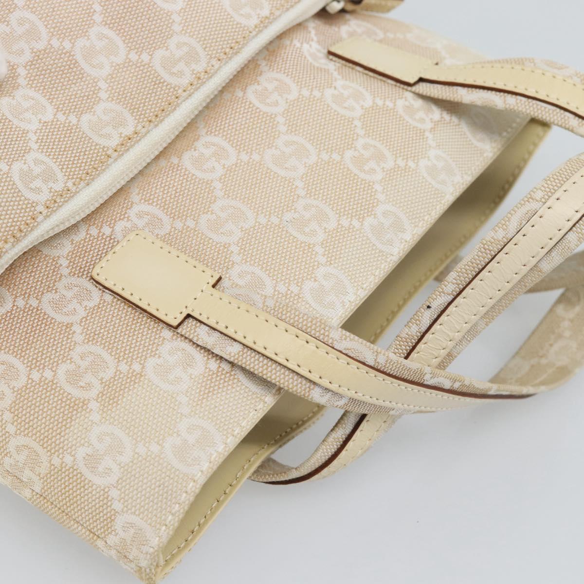 GUCCI GG Canvas Hand Bag Beige 002 1079 Auth ka5175A