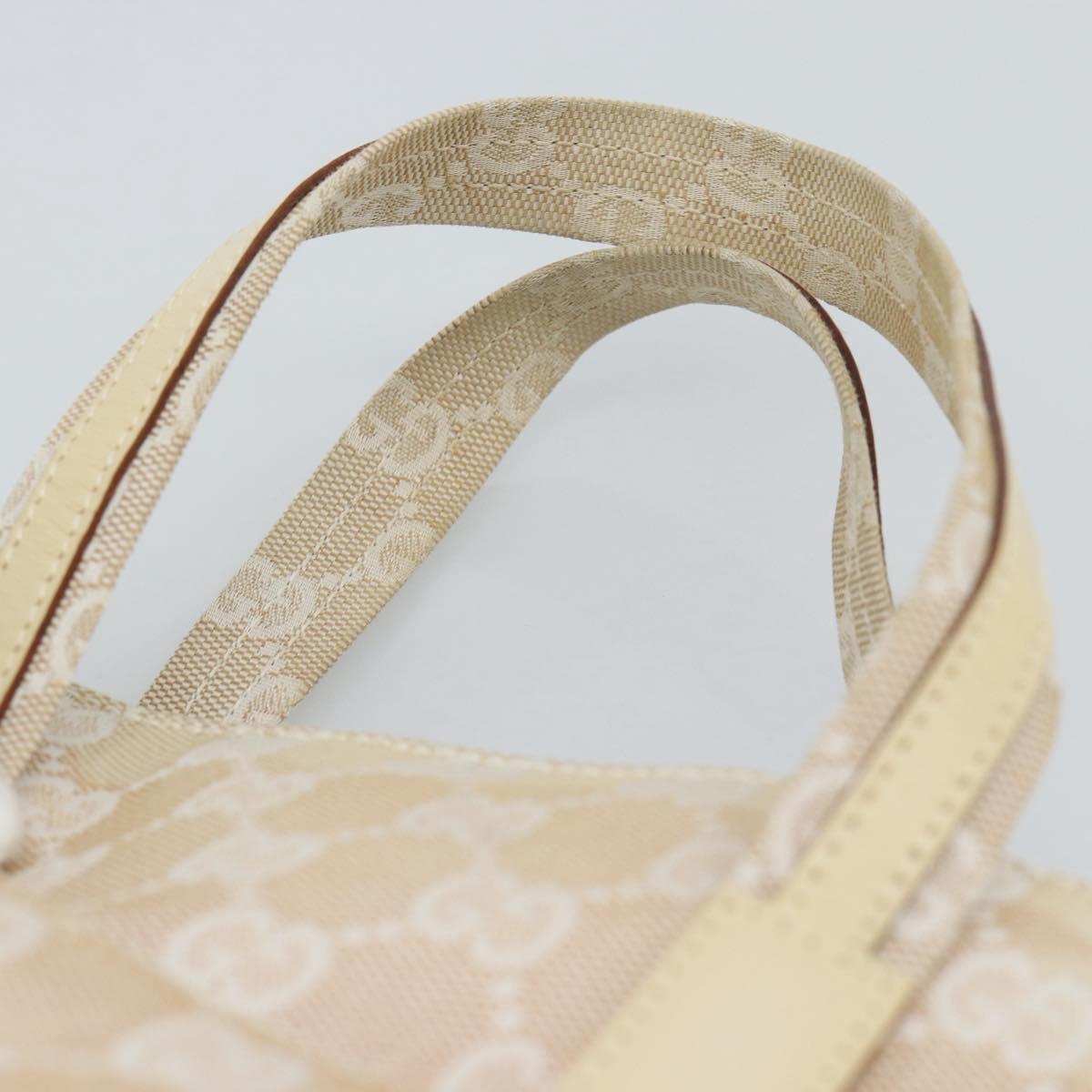 GUCCI GG Canvas Hand Bag Beige 002 1079 Auth ka5175A