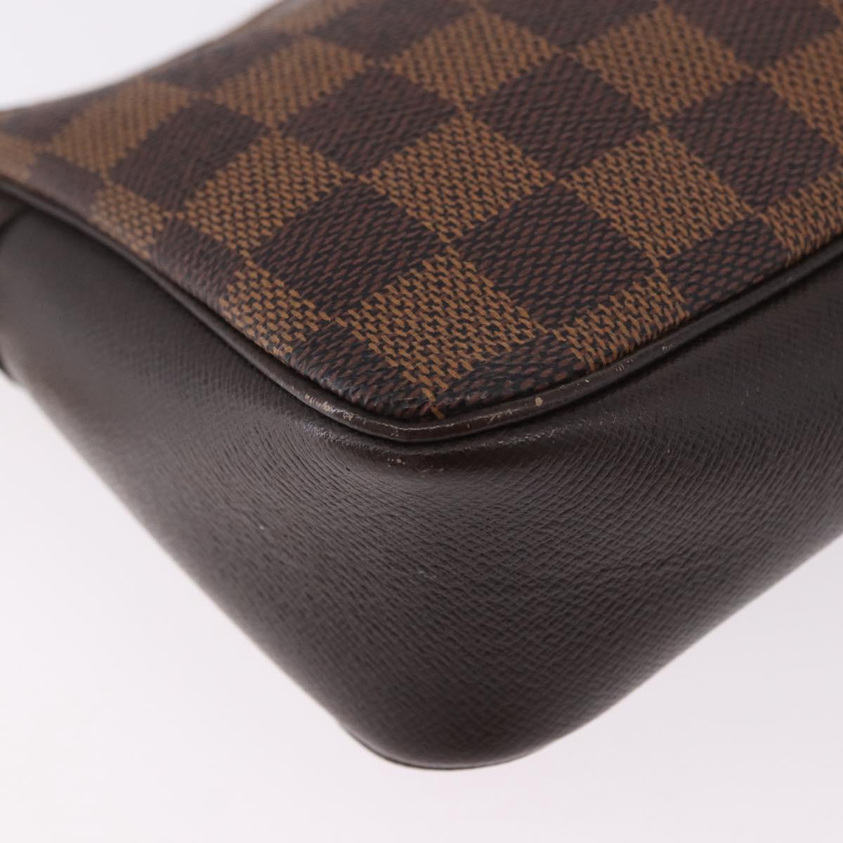 LOUIS VUITTON Damier Ebene Trousse Make Up Pouch N51982 LV Auth ka5177