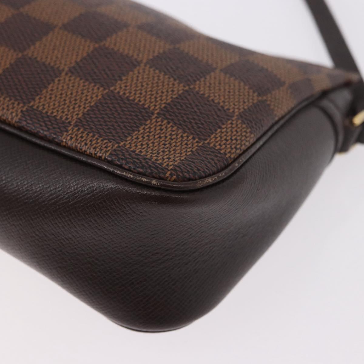 LOUIS VUITTON Damier Ebene Trousse Make Up Pouch N51982 LV Auth ka5177