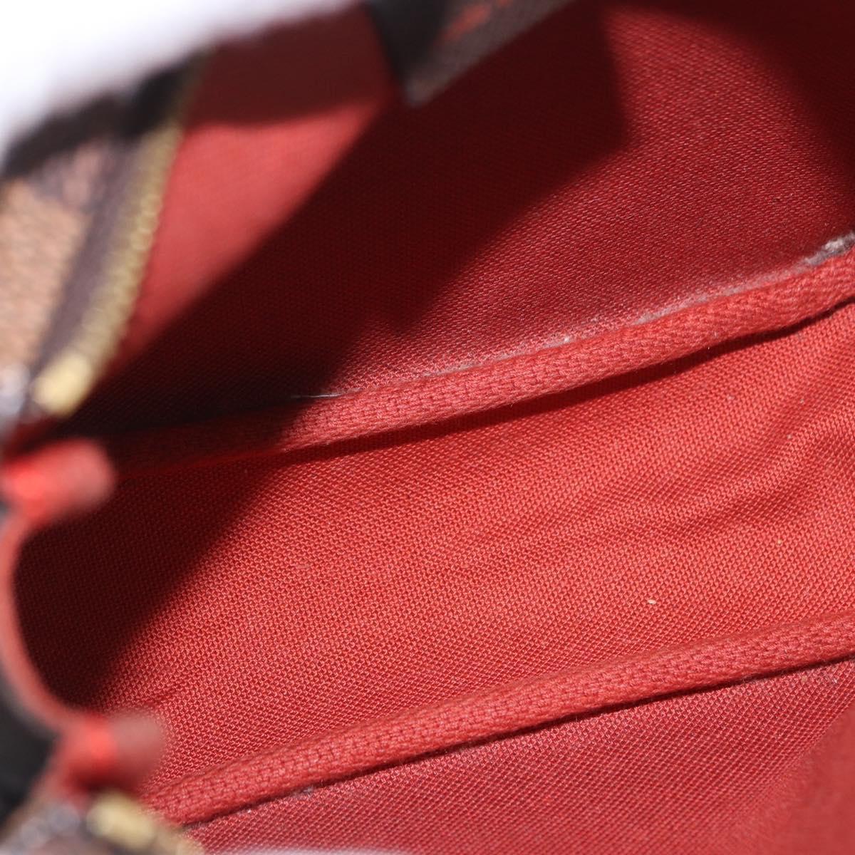 LOUIS VUITTON Damier Ebene Trousse Make Up Pouch N51982 LV Auth ka5177