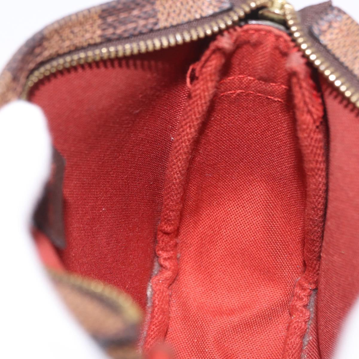 LOUIS VUITTON Damier Ebene Trousse Make Up Pouch N51982 LV Auth ka5177