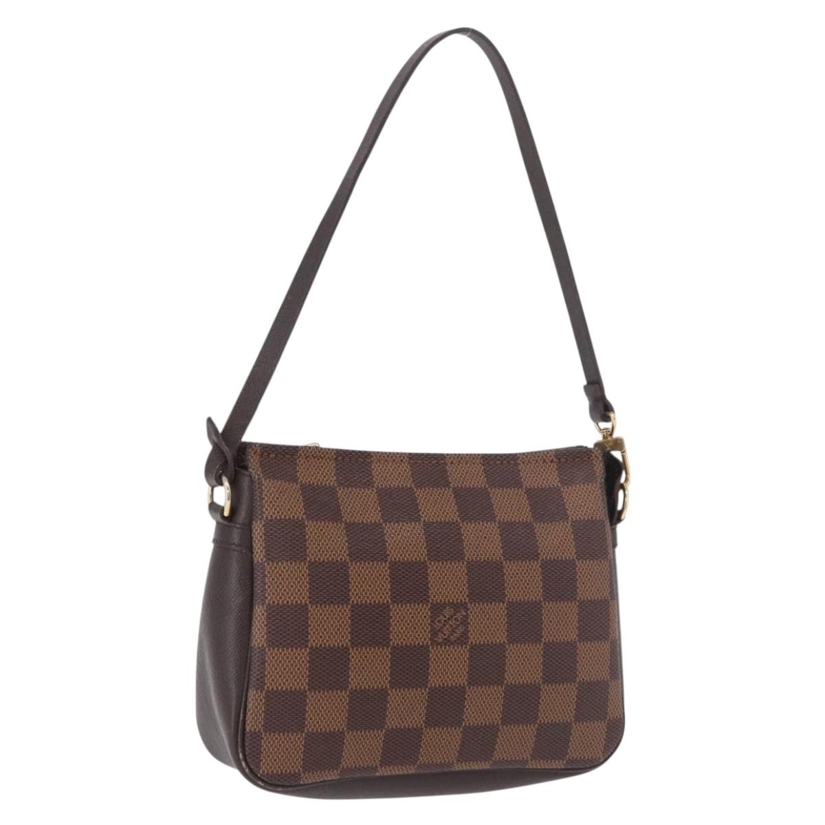 LOUIS VUITTON Damier Ebene Trousse Make Up Pouch N51982 LV Auth ka5177