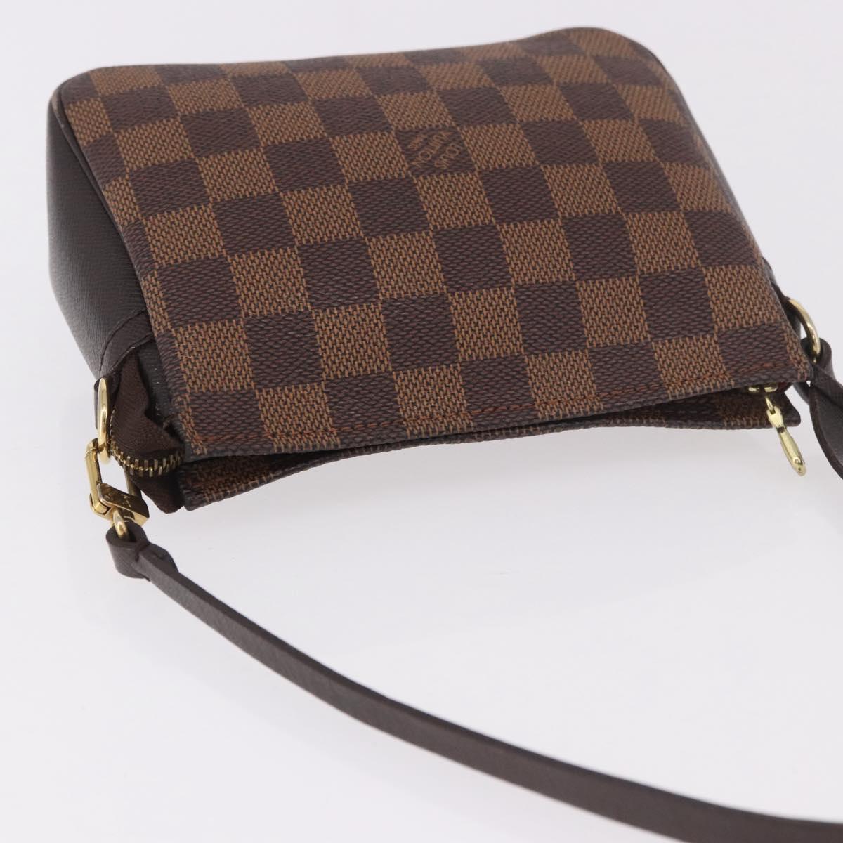 LOUIS VUITTON Damier Ebene Trousse Make Up Pouch N51982 LV Auth ka5177