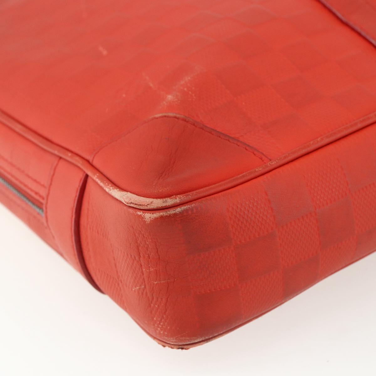 LOUIS VUITTON Damier Infini Porte Documents Voyage Bag N41143 LV Auth ka518