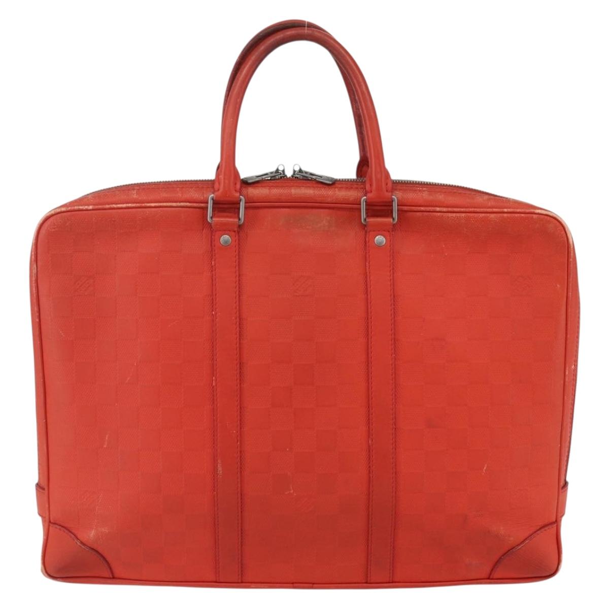 LOUIS VUITTON Damier Infini Porte Documents Voyage Bag N41143 LV Auth ka518