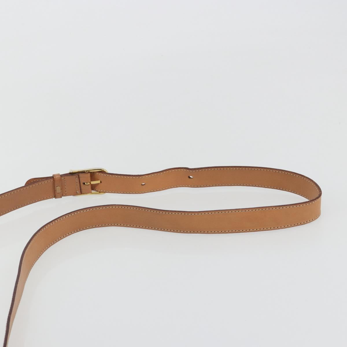 CELINE Macadam Shoulder Bag PVC Leather Brown Gold Auth ka5180A