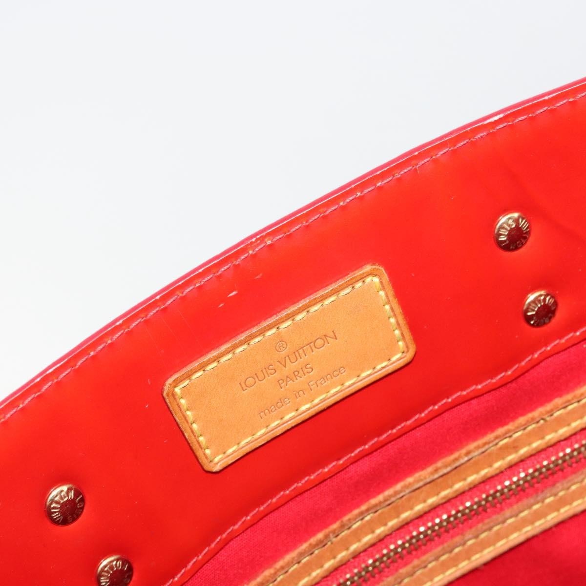 LOUIS VUITTON Monogram Vernis Reade MM Hand Bag Red M91086 LV Auth ka5182