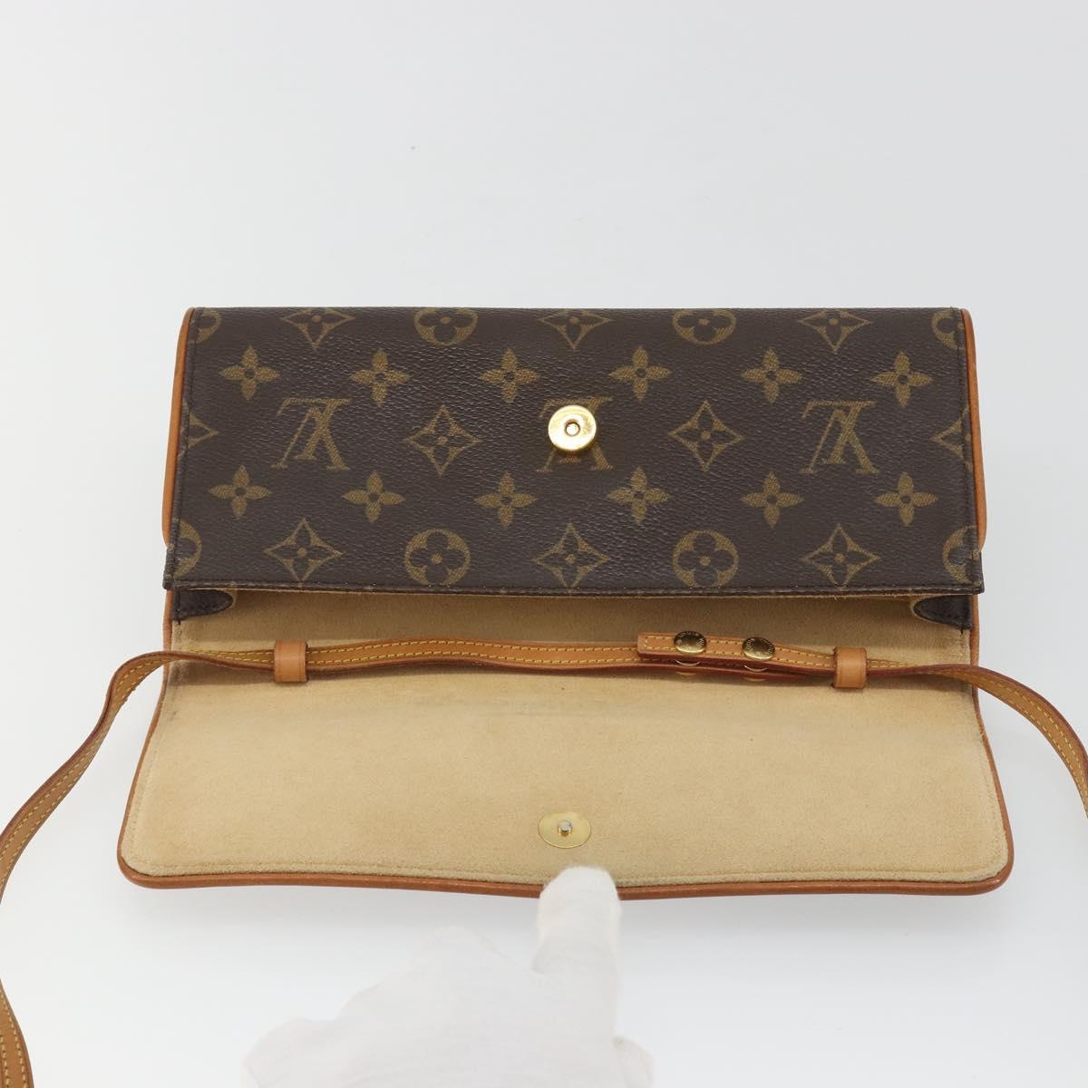 LOUIS VUITTON Monogram Pochette Twin GM Shoulder Bag M51852 LV Auth ka5183