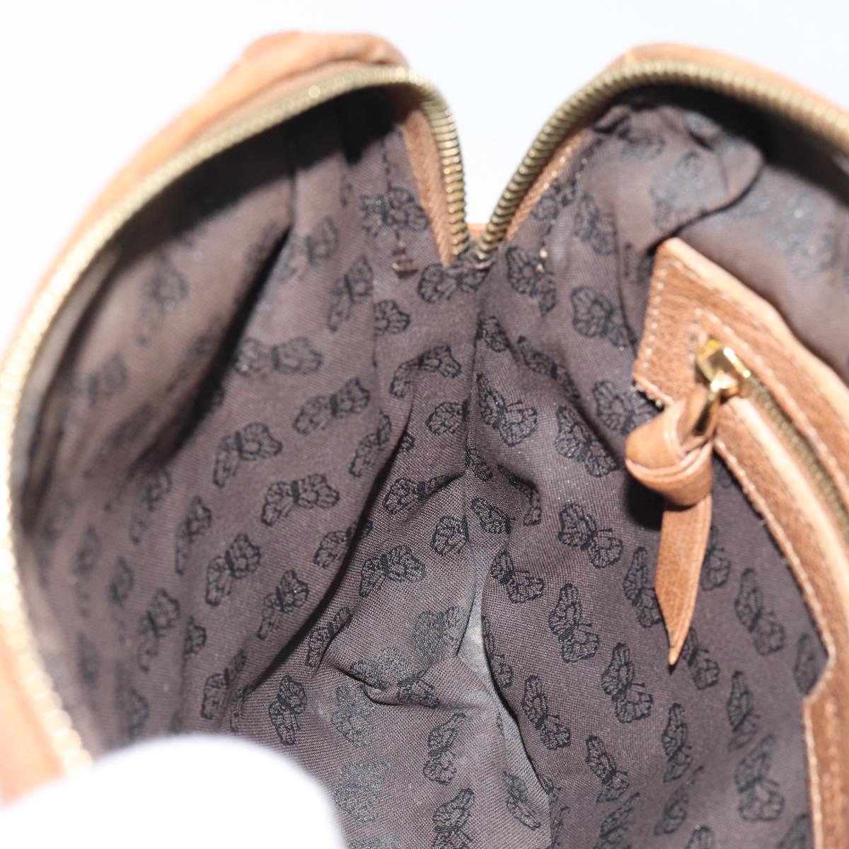 BOTTEGA VENETA INTRECCIATO Shoulder Bag Leather Outlet Brown Gold Auth ka5188A