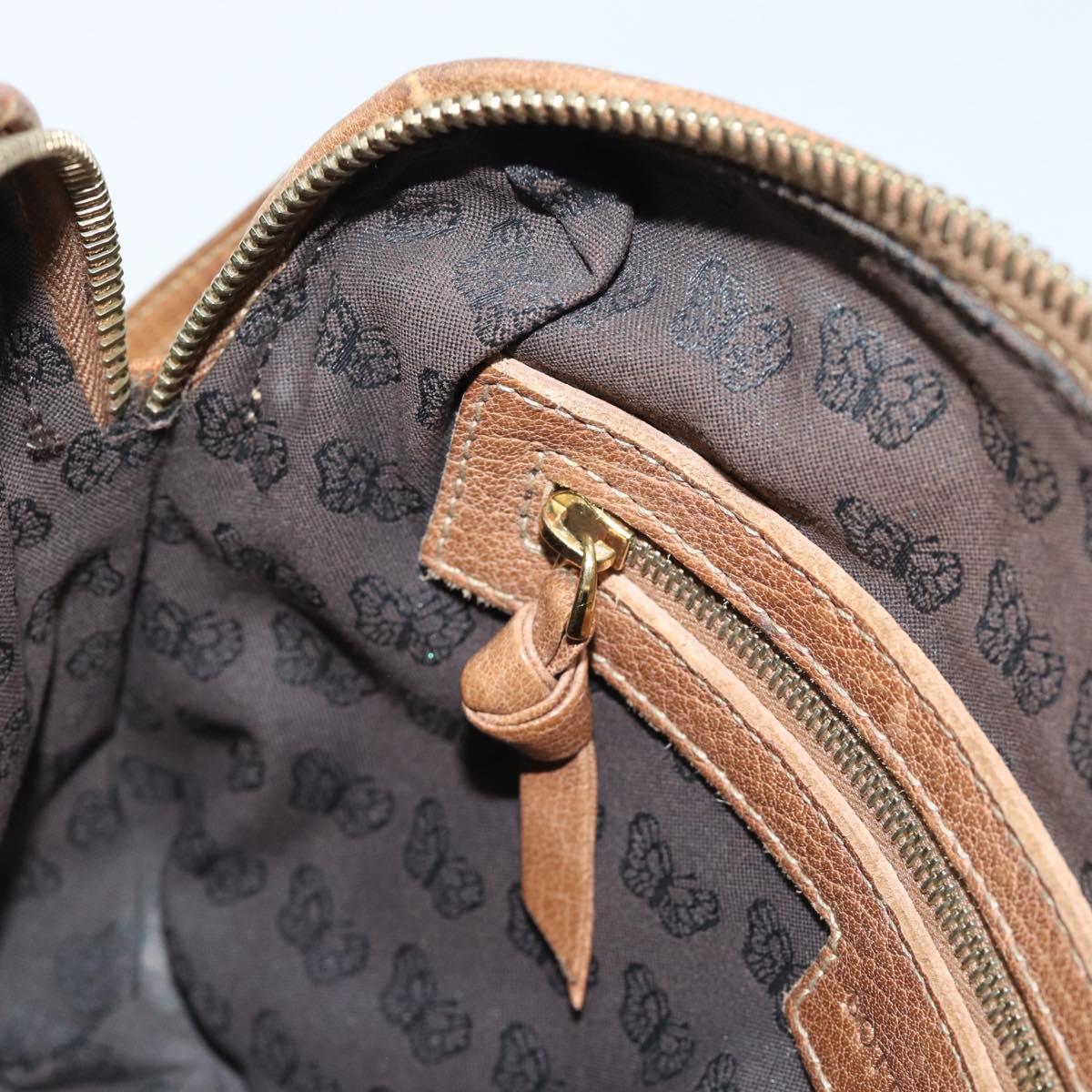 BOTTEGA VENETA INTRECCIATO Shoulder Bag Leather Outlet Brown Gold Auth ka5188A