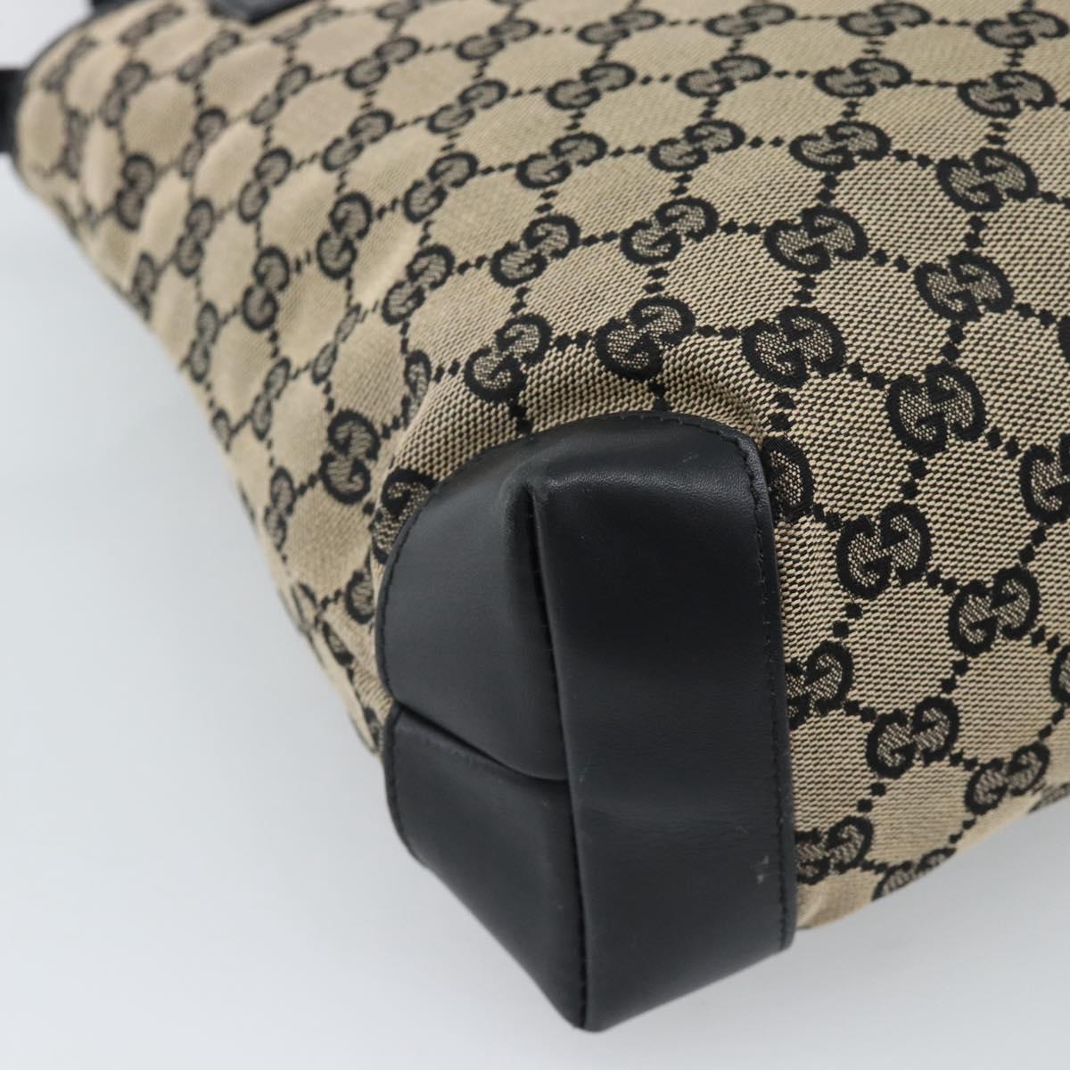 GUCCI GG Canvas Tote Bag Black 019 0402 Auth ka5189