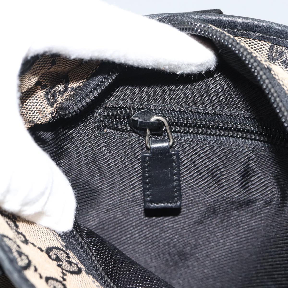 GUCCI GG Canvas Tote Bag Black 019 0402 Auth ka5189