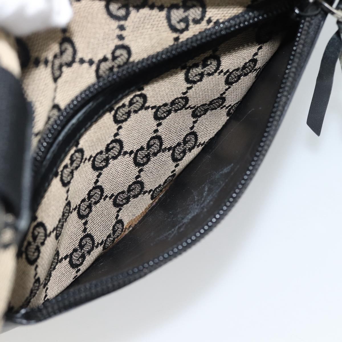 GUCCI GG Canvas Tote Bag Black 019 0402 Auth ka5189