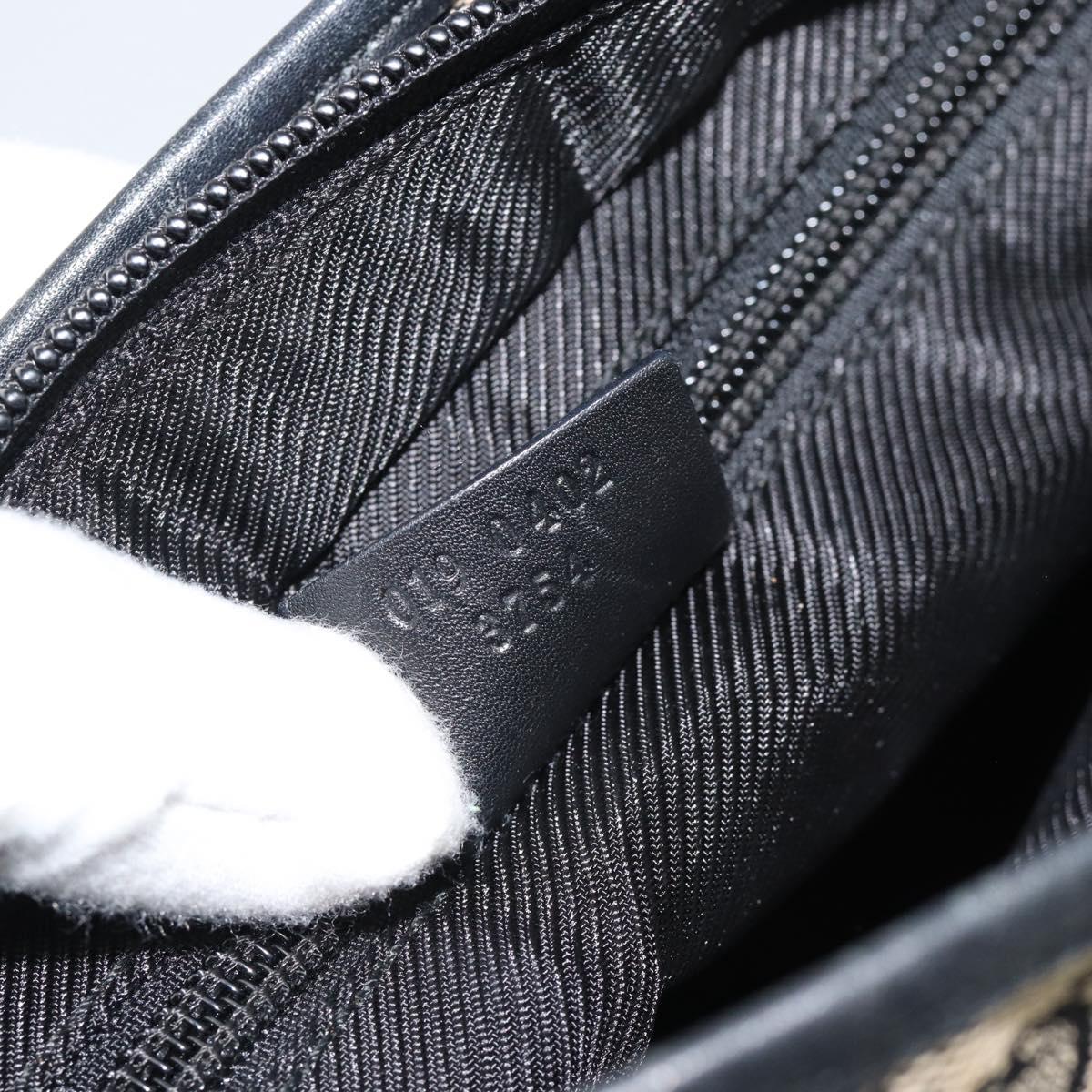 GUCCI GG Canvas Tote Bag Black 019 0402 Auth ka5189