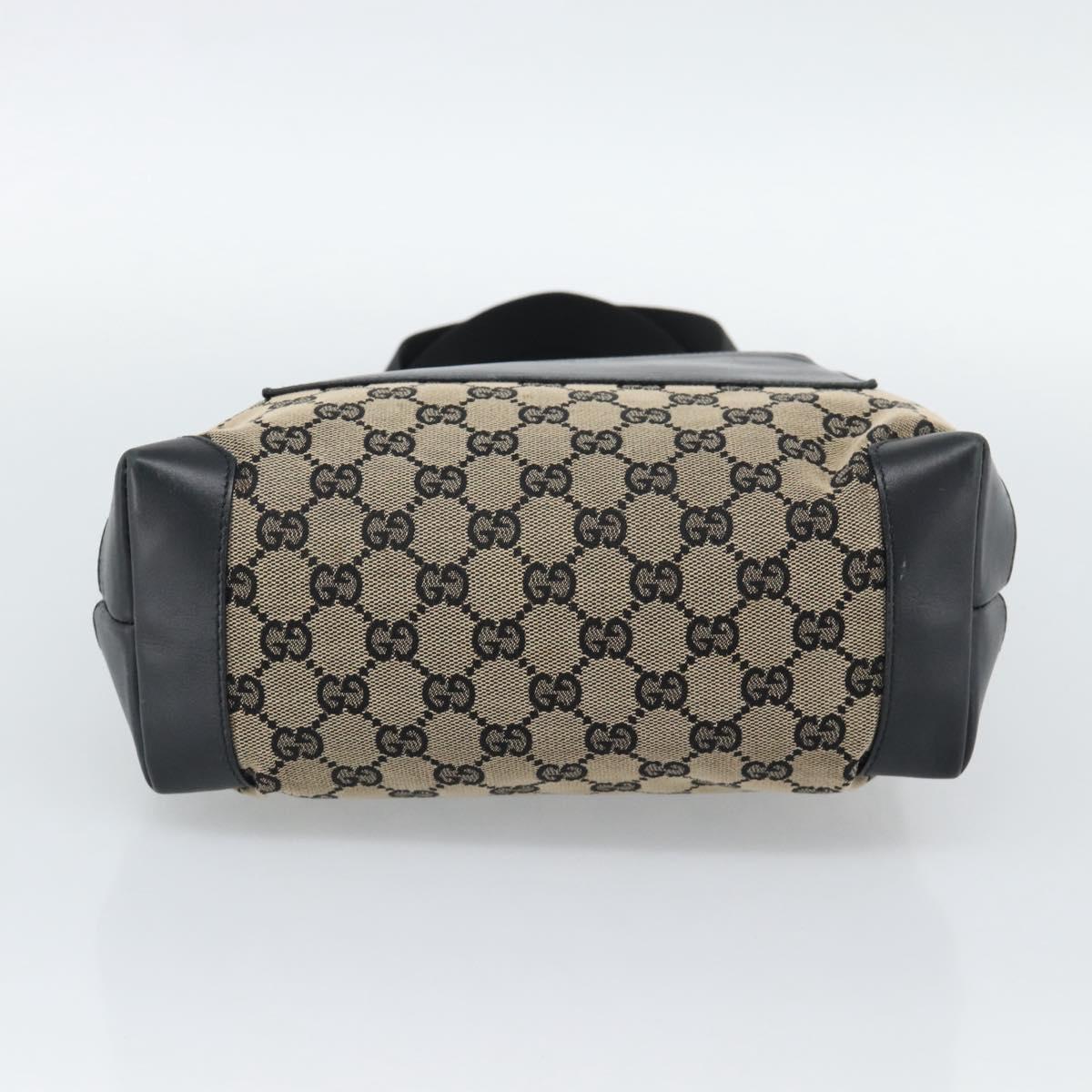 GUCCI GG Canvas Tote Bag Black 019 0402 Auth ka5189