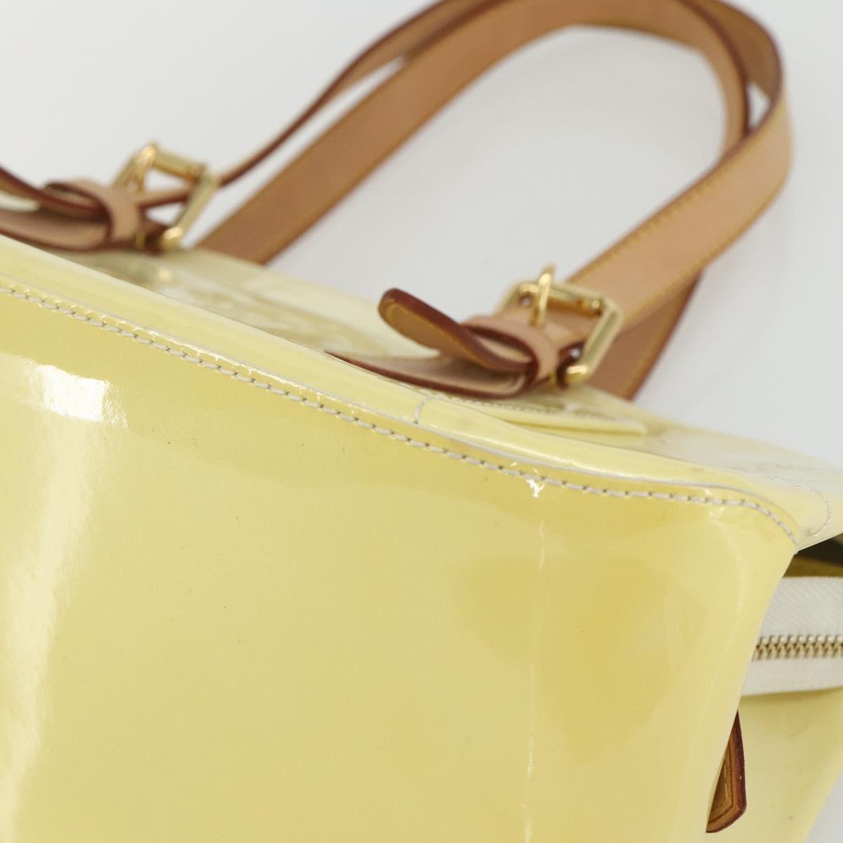 LOUIS VUITTON Monogram Vernis Rosewood Avenue Hand Bag Perle M93508 Auth ka519