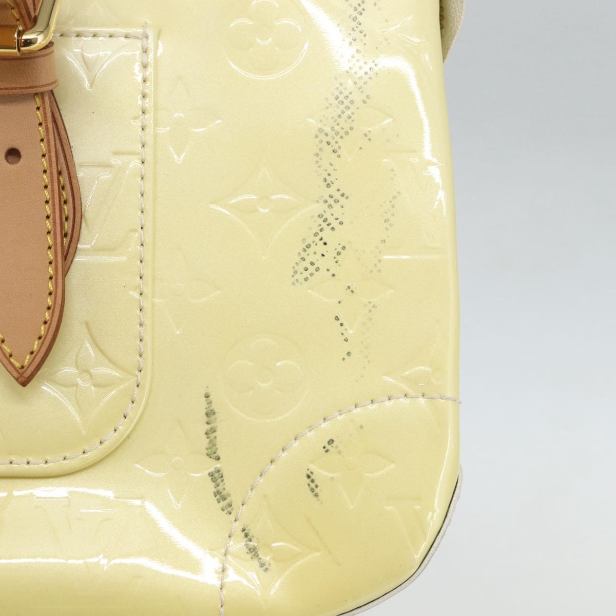 LOUIS VUITTON Monogram Vernis Rosewood Avenue Hand Bag Perle M93508 Auth ka519