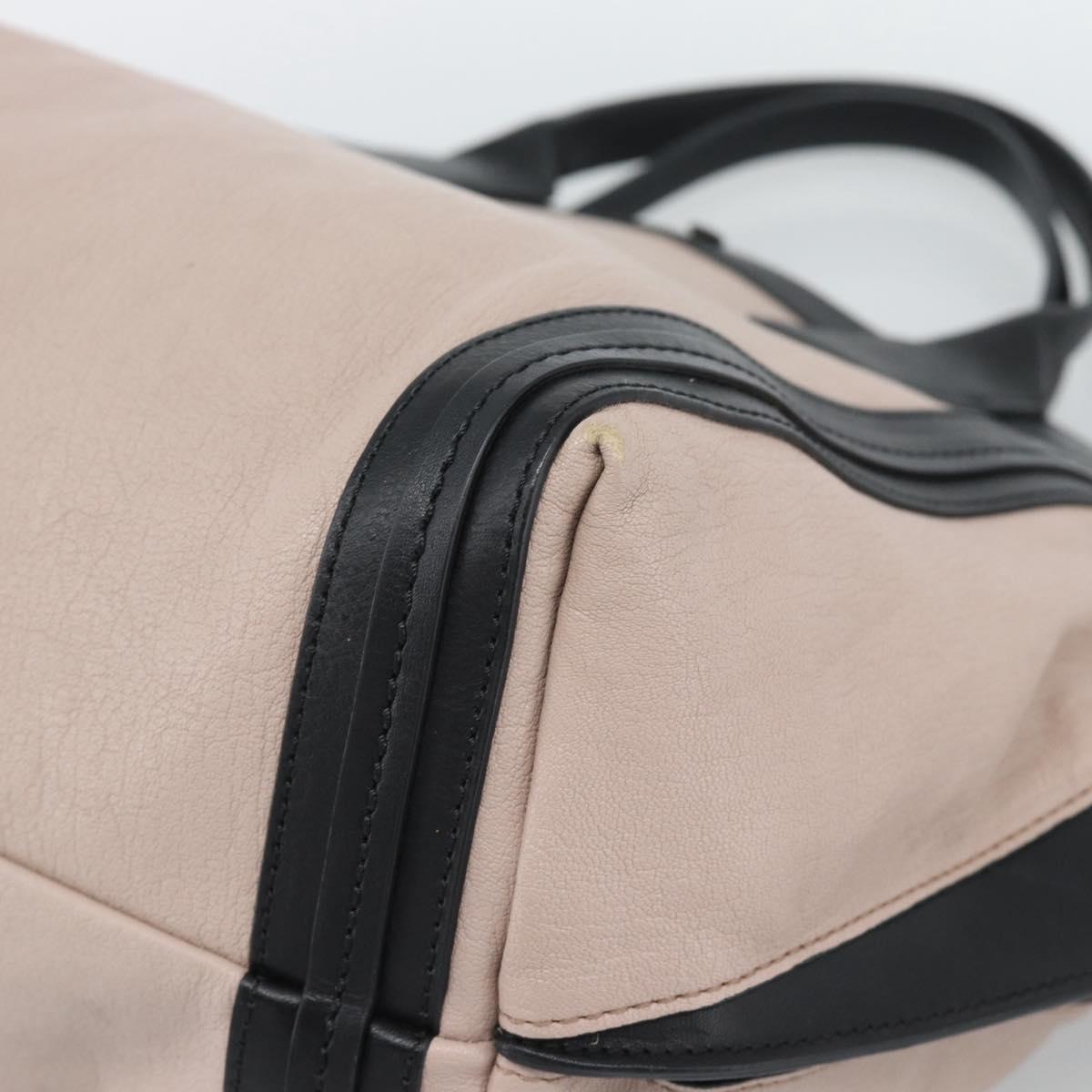 Chloe Alison Hand Bag Leather Pink Black Auth ka5193