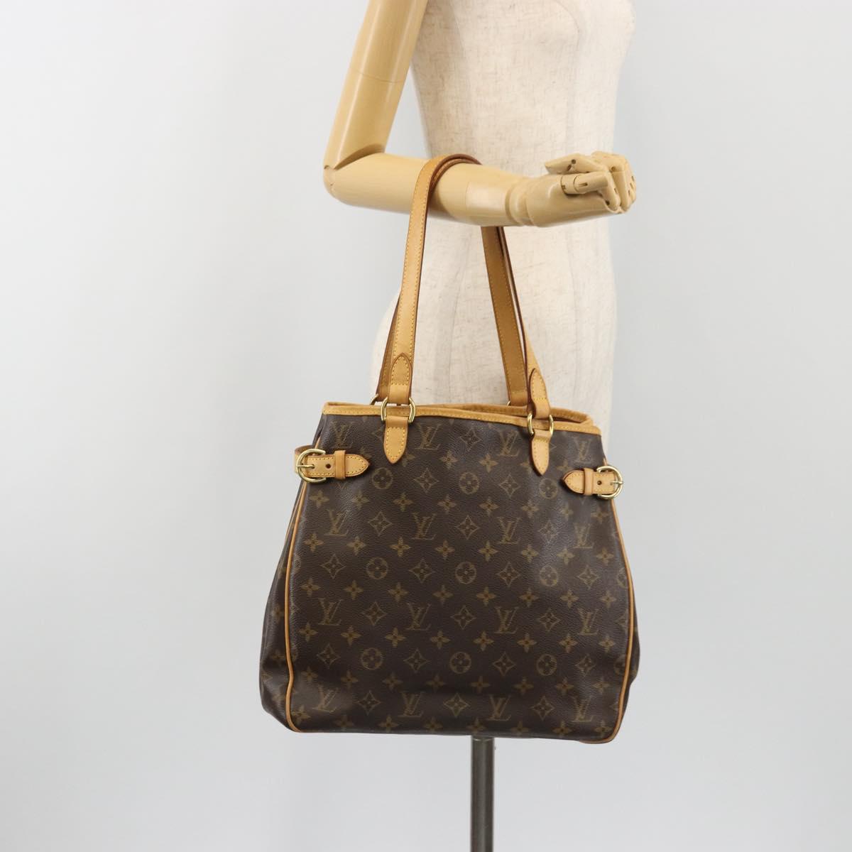 LOUIS VUITTON Monogram Batignolles Vertical Tote Bag M51153 LV Auth ka5194A