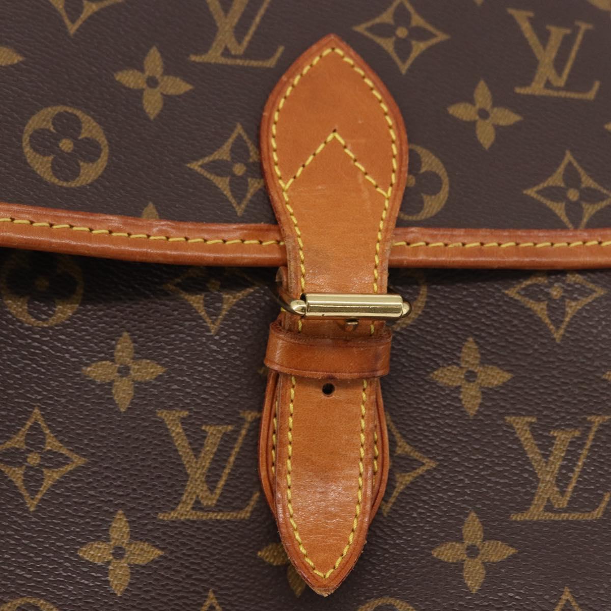 LOUIS VUITTON Monogram Gibeciere GM Shoulder Bag M42246 LV Auth ka5197