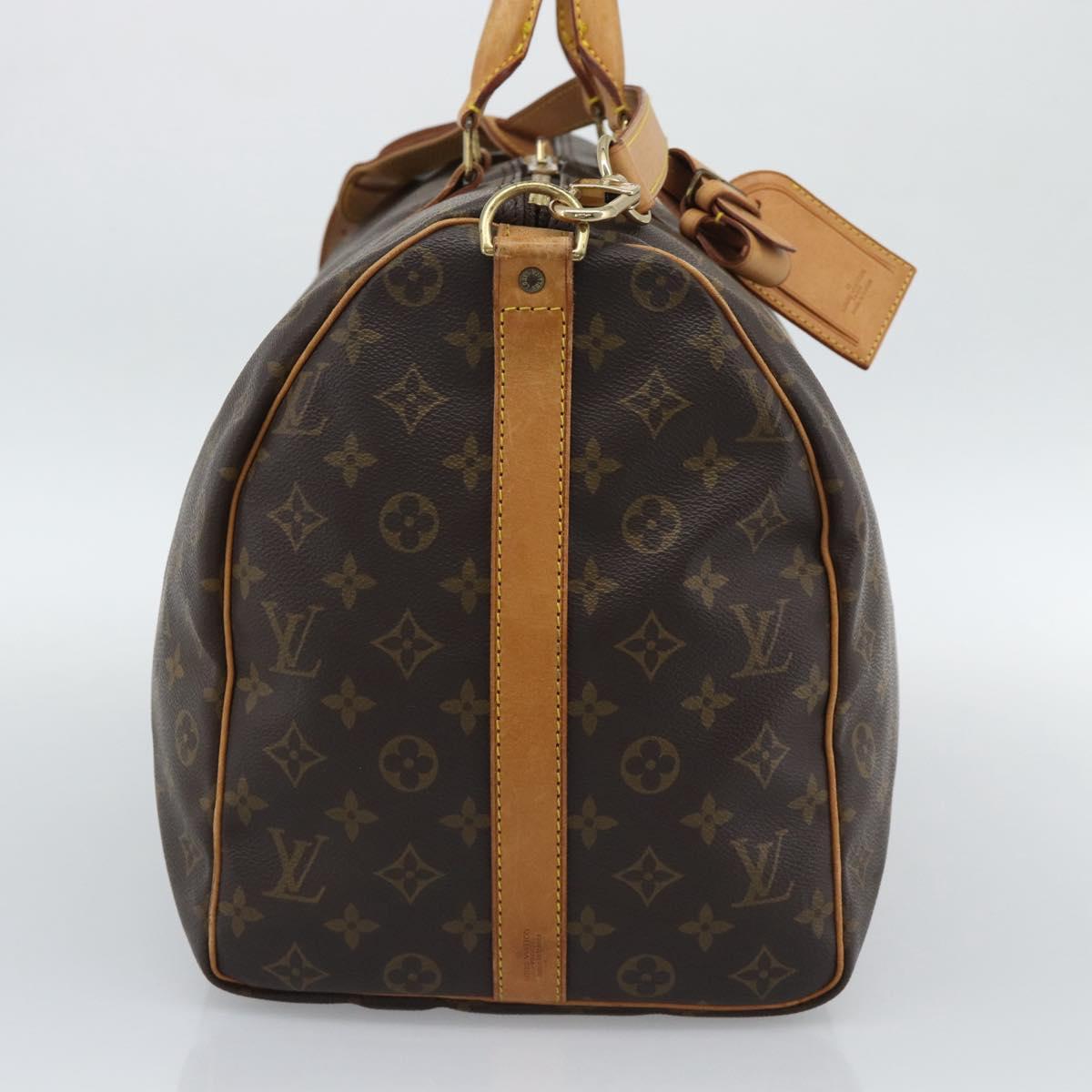 LOUIS VUITTON Monogram Keepall Bandouliere 50 Boston Bag M41416 LV Auth ka5198A