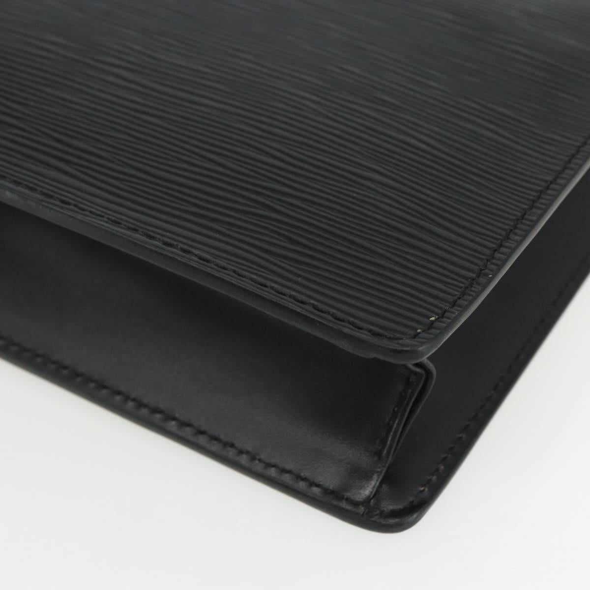 LOUIS VUITTON Epi Pochette Homme Clutch Bag Black M52522 LV Auth ka520