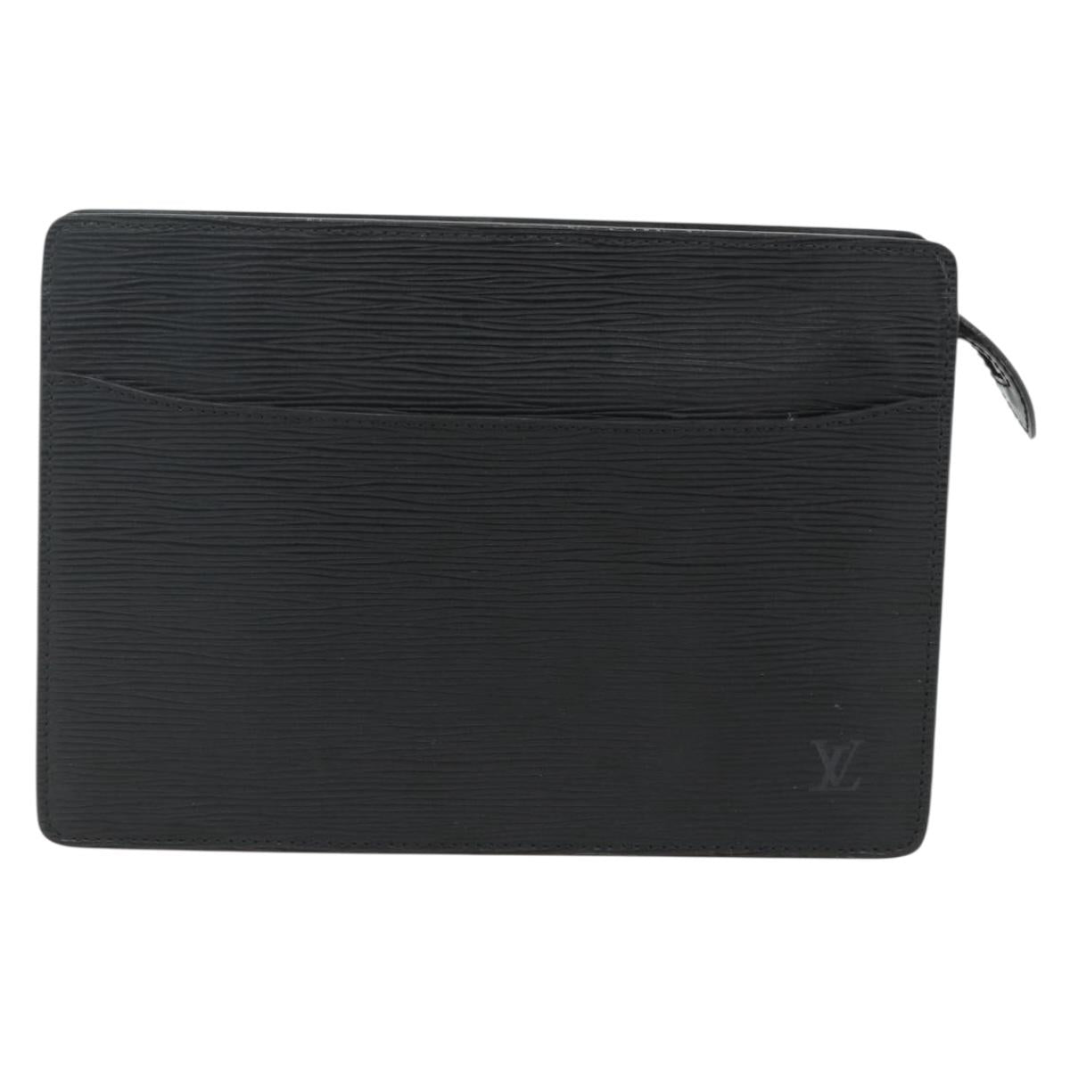 LOUIS VUITTON Epi Pochette Homme Clutch Bag Black M52522 LV Auth ka520