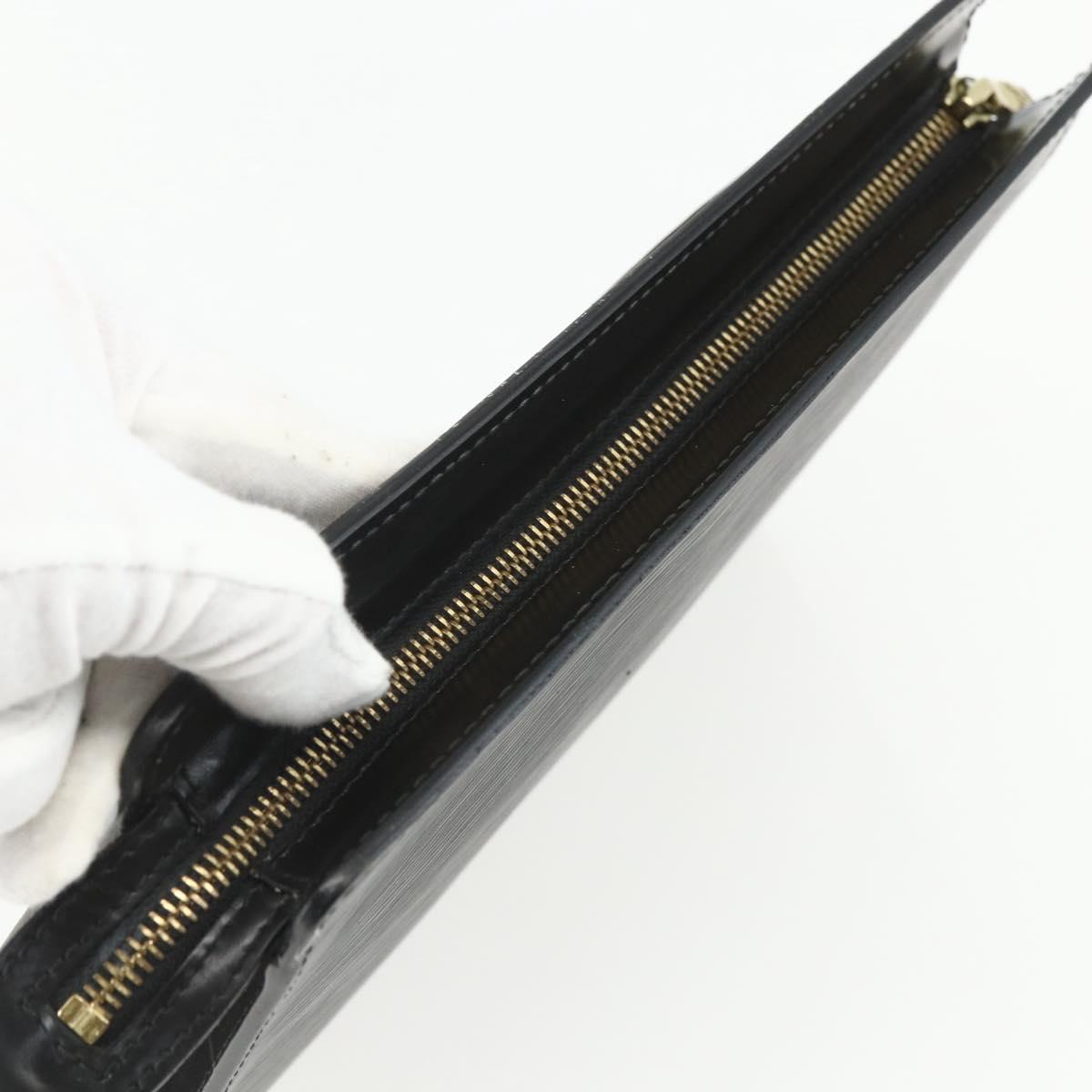 LOUIS VUITTON Epi Pochette Homme Clutch Bag Black M52522 LV Auth ka520